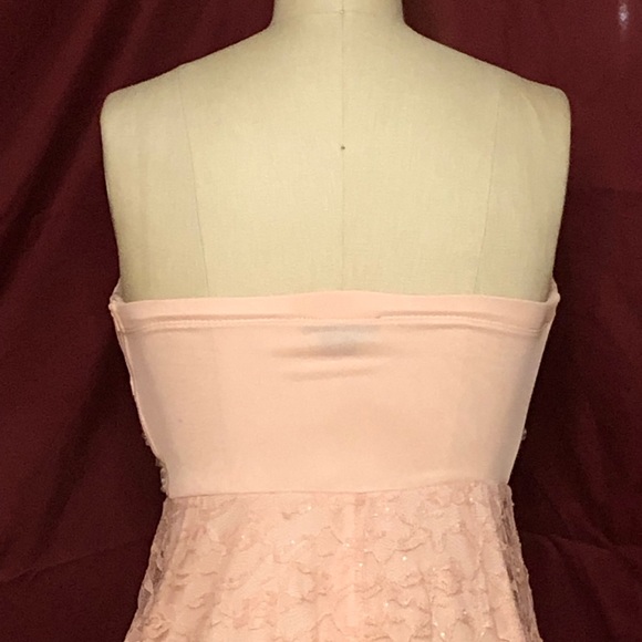 mymichelle Strapless Peach Formal Gown, Size 7 - Picture 7 of 11